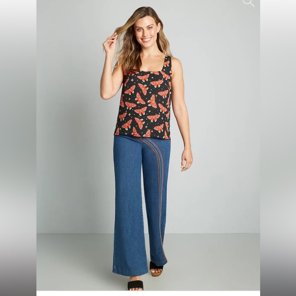 ModCloth Butterfly Print Top - Picture 4 of 9